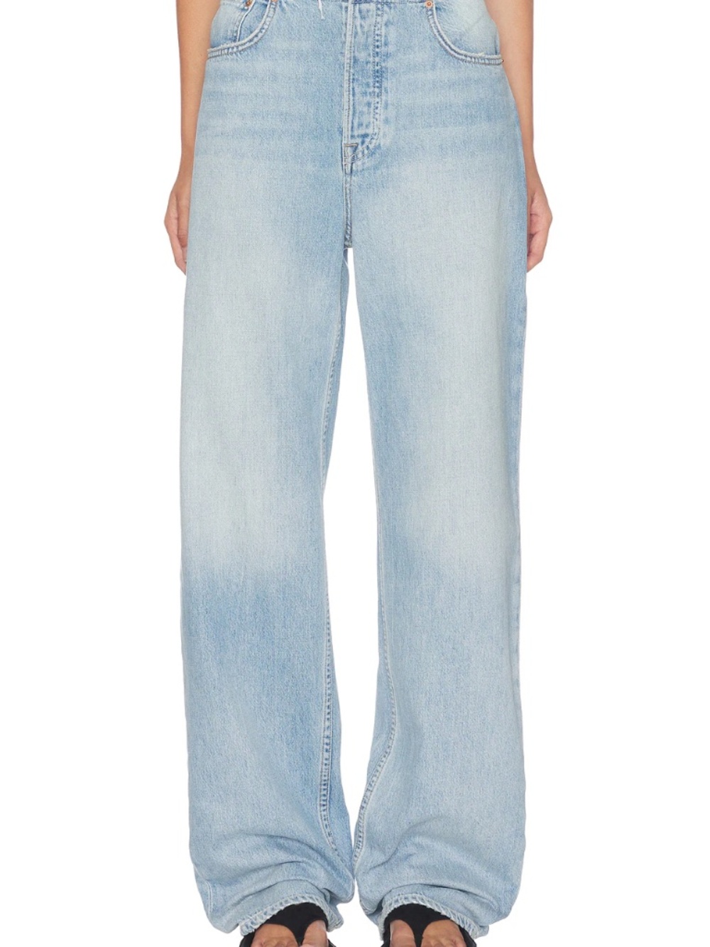 GRLFRND Jordan Low Rise Frayed Waist Boyfriend Jeans Button Fly Womens 25